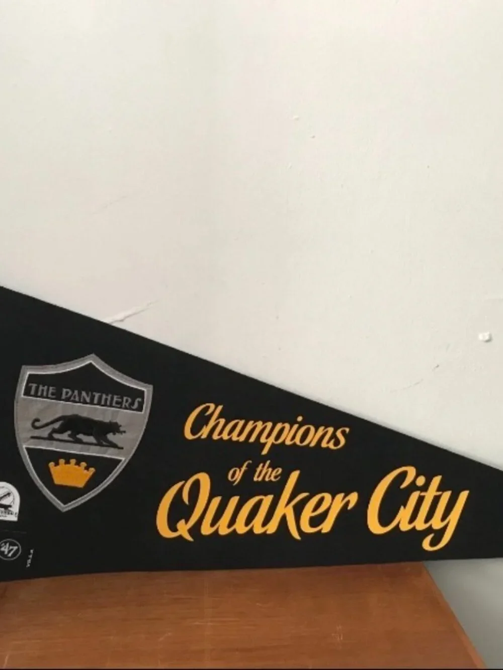 NEW '47 Brand Black Fives Quaker City Philadelphia Panthers Basketball Pennant
